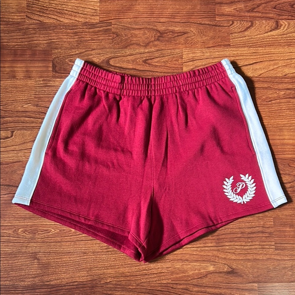 PINK Victoria's Secret Ivy Fleece Shorts Red Medium